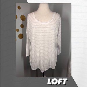 EUC Loft Striped Dolman Sleeve Tee Shirt